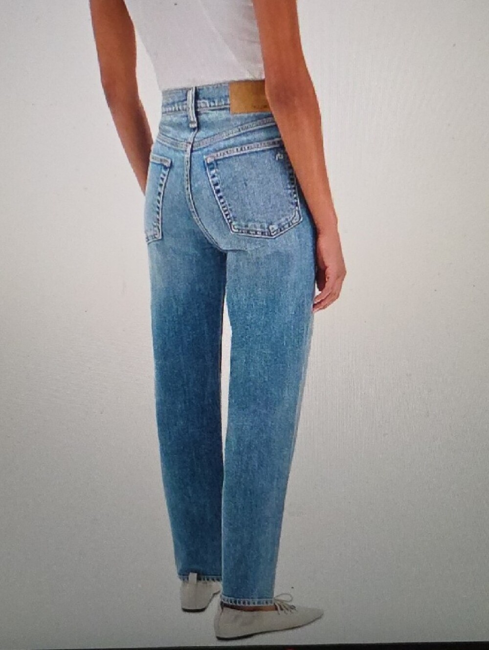RAG & BONE Harlow Mid Rise Ankle Straight Jeans Size 27 $278 - Picture 3 of 7
